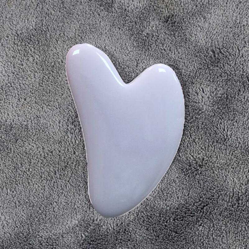 Heart Shaped Gua Sha Board Resin Massager Beeswax Scraper Skin Care Tool