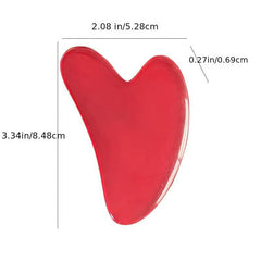 Heart Shaped Gua Sha Board Resin Massager Beeswax Scraper Skin Care Tool