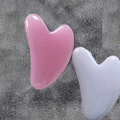 Heart Shaped Gua Sha Board Resin Massager Beeswax Scraper Skin Care Tool