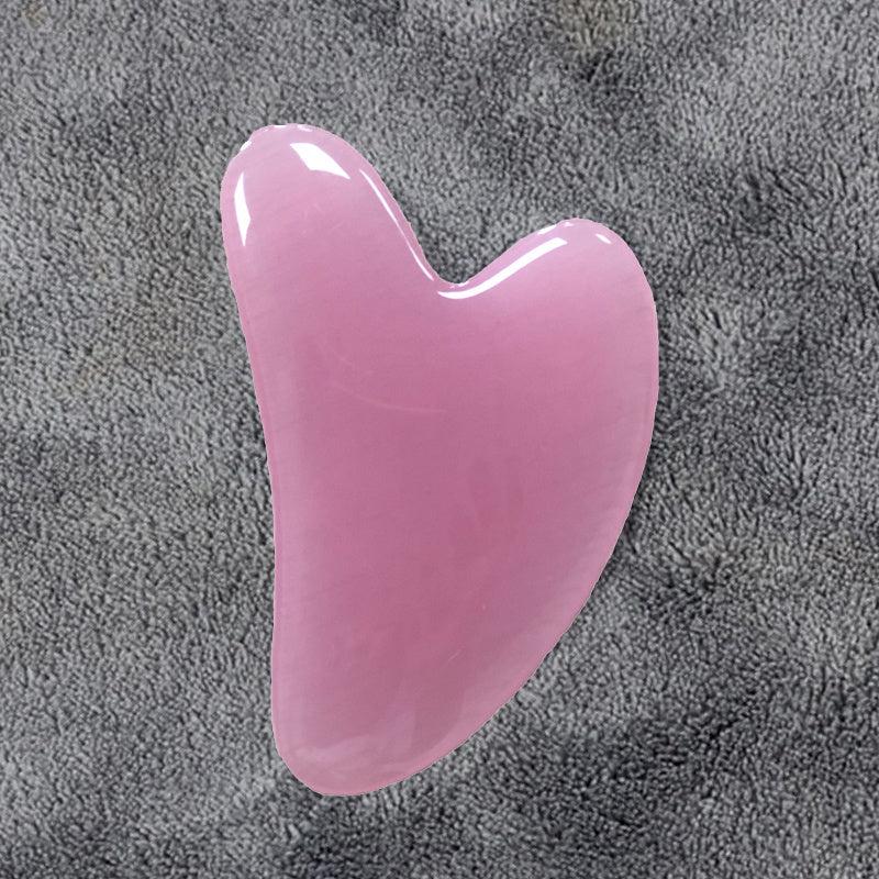 Heart Shaped Gua Sha Board Resin Massager Beeswax Scraper Skin Care Tool