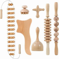 7pcs Wooden Body Massage Tools for Lymphatic Drainage & Shaping