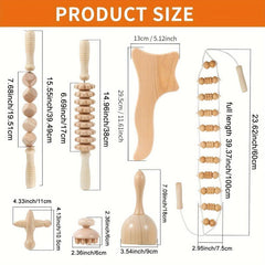 7pcs Wooden Body Massage Tools for Lymphatic Drainage & Shaping