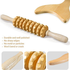 3pcs Wood Therapy Massage Tools for Lymphatic Drainage