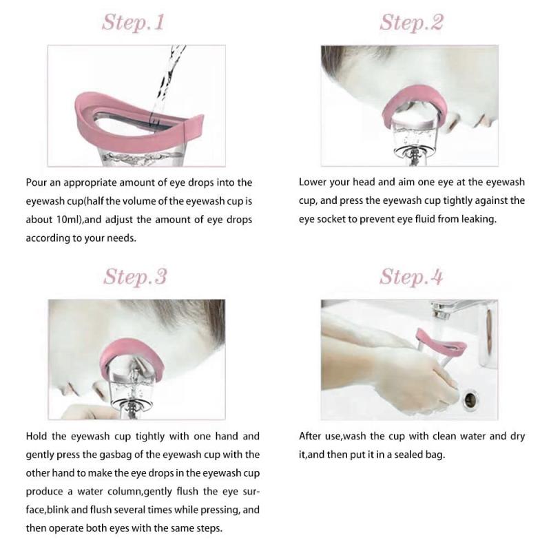 Eye Wash Cup Silicone Air Pressure Eye Cleaning