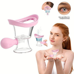 Portable Eye Washer Cup Manual Air Pressure Silicon Cleaning Tool