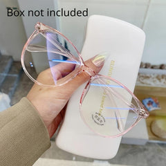 Transparent Computer Glasses Anti Light Round Eyewear Blocking Glasses