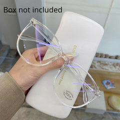 Transparent Computer Glasses Anti Light Round Eyewear Blocking Glasses