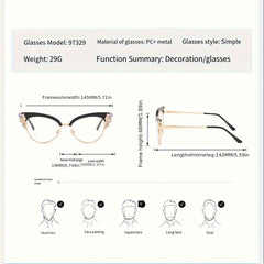 Anti Light Funky Cat Eye Glasses for Dance Party