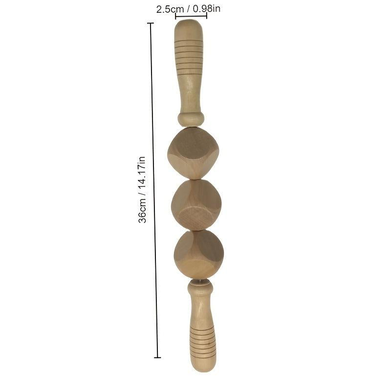 Wooden Trigger Point Massager Stick Roller for Whole Body Massage