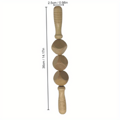 Wooden Trigger Point Massager Stick Roller for Whole Body Massage
