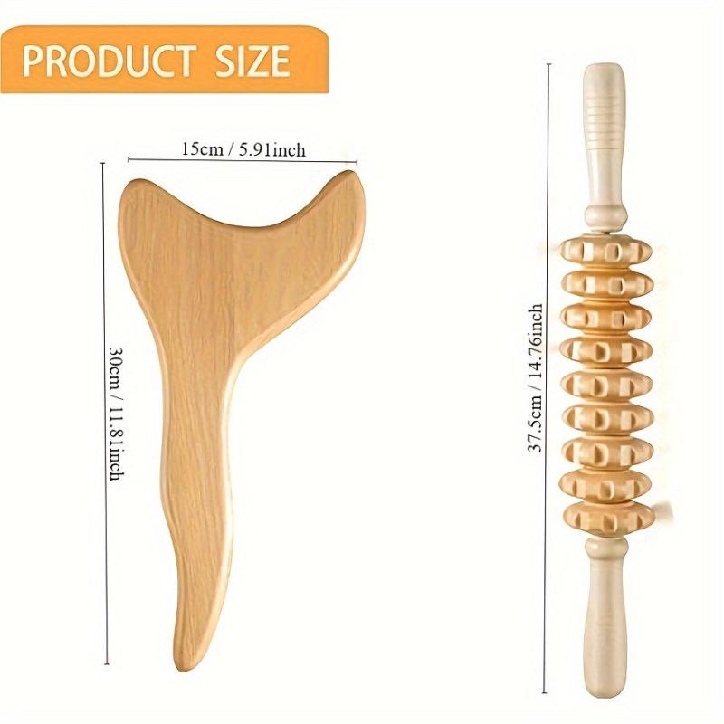 3pcs Wooden Massage Tools for Full Body Shaping Massage