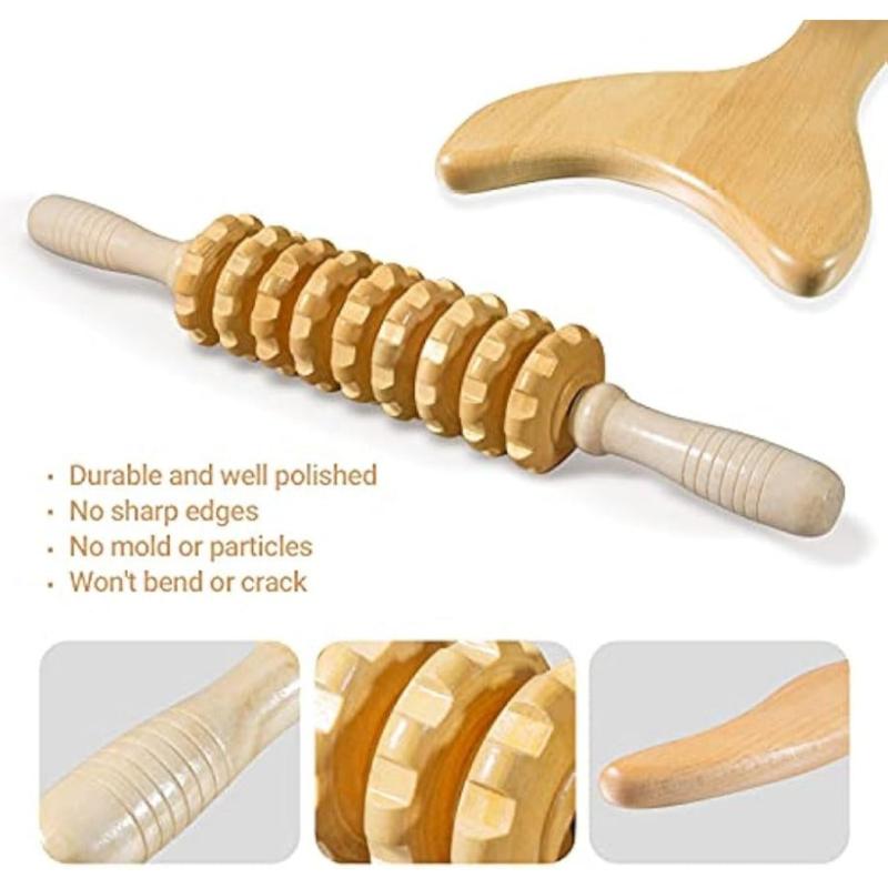 3pcs Wooden Massage Tools for Full Body Shaping Massage