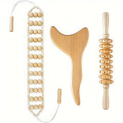 3pcs Wooden Massage Tools for Full Body Shaping Massage