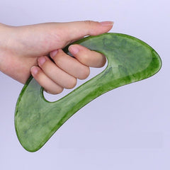 Resin Gua Sha Massage Tool with Handle for Lymphatic Drainage and Body Shaping