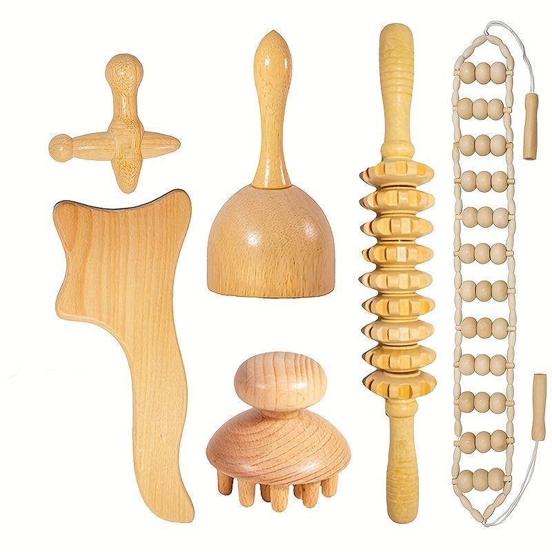 6-in-1 Wood Massage Tools for Body Shaping