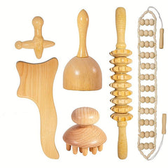 6-in-1 Wood Massage Tools for Body Shaping
