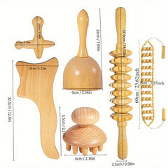 6-in-1 Wood Massage Tools for Body Shaping