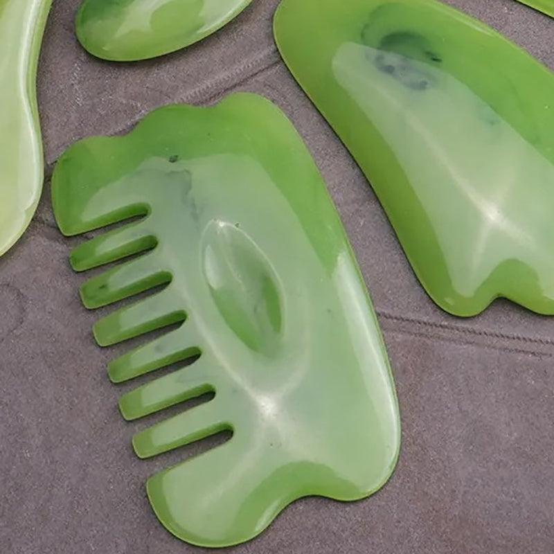 3pcs Natural Resin Guasha Board Gouache Scraper for Acupressure SPA Massage