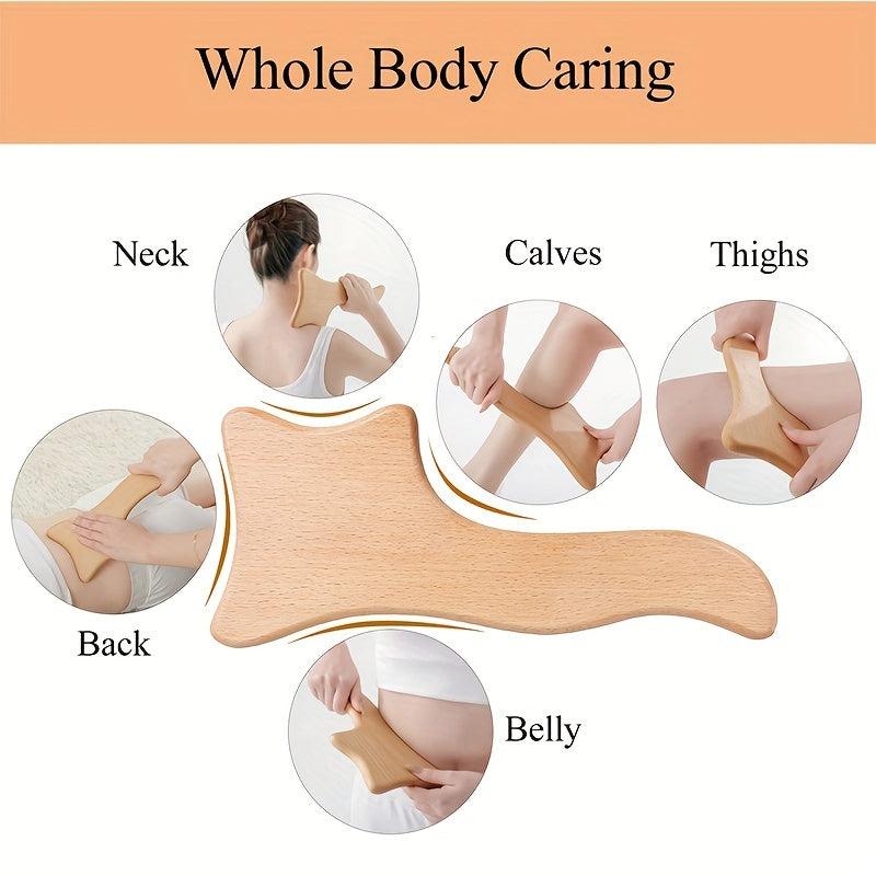 3pcs Wood Massage Tools Lymphatic Drainage Massager Body Sculpting Tool