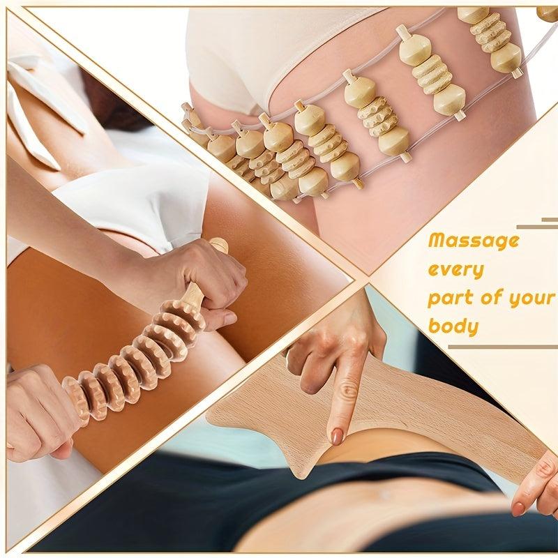 3pcs Wood Massage Tools Lymphatic Drainage Massager Body Sculpting Tool