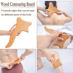 3pcs Wood Massage Tools Lymphatic Drainage Massager Body Sculpting Tool