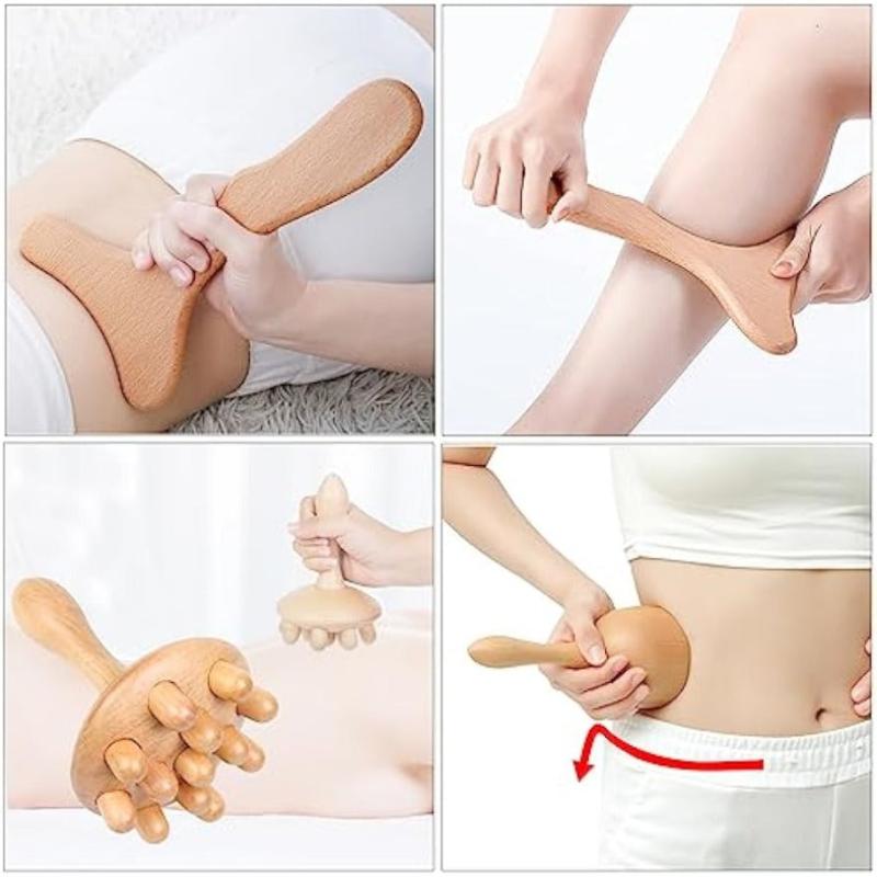 5pcs Wooden Massage Tools For Full Body Massage Body Shaping Tool