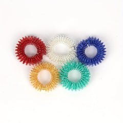 1pc Mini Decompression Finger Massage Ring - Random Set