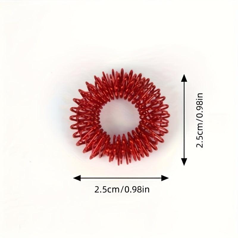 1pc Mini Decompression Finger Massage Ring - Random Set