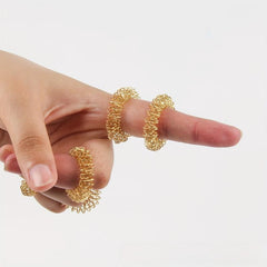 1pc Mini Decompression Finger Massage Ring - Random Set