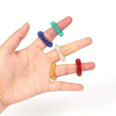 1pc Mini Decompression Finger Massage Ring - Random Set