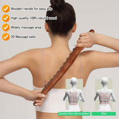 Wooden Scraping Stick 20 Massage Points Massage Roller Smoother