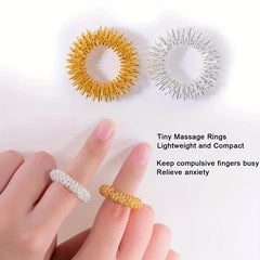 Spiky Finger Massage Rings Acupressure Sensory Massager Relax Hand Massage Tool