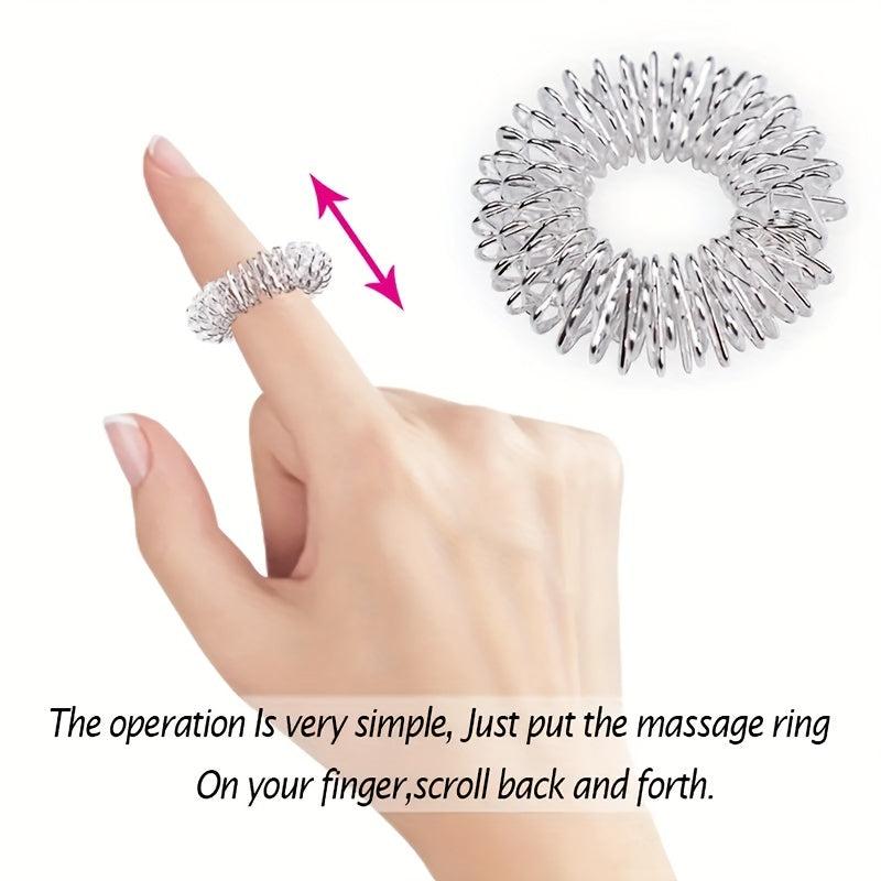 Spiky Finger Massage Rings Acupressure Sensory Massager Relax Hand Massage Tool