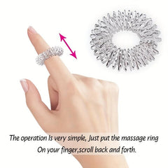 Spiky Finger Massage Rings Acupressure Sensory Massager Relax Hand Massage Tool