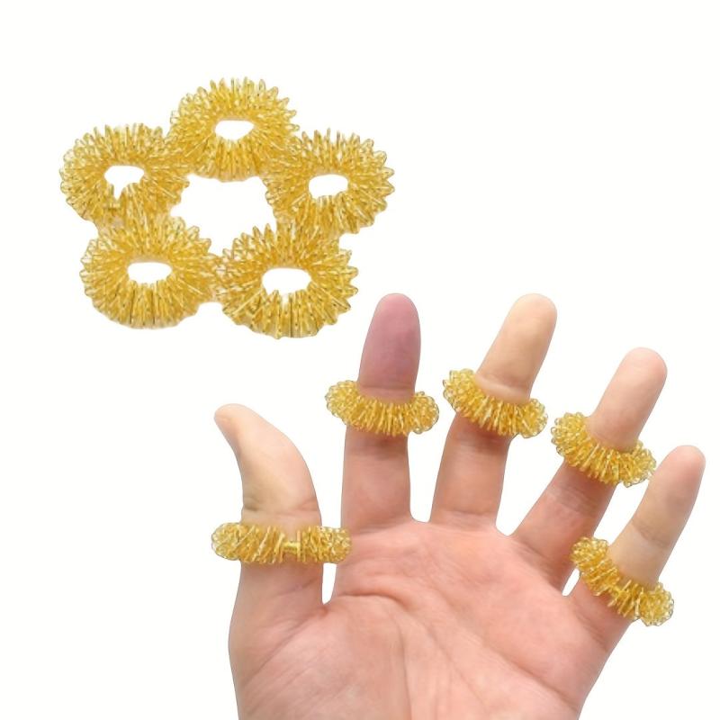 Spiky Finger Massage Rings Acupressure Sensory Massager Relax Hand Massage Tool