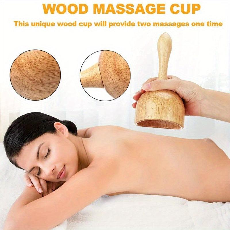 6pcs Wooden Massage Stick Set Gua Sha Massage Tool