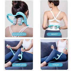 Handheld Neck Massager Roller for Pain Relief - 6 Balls Trigger Point Massager