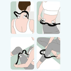 Manual Neck Massager Roller Self Muscle Massage Tool