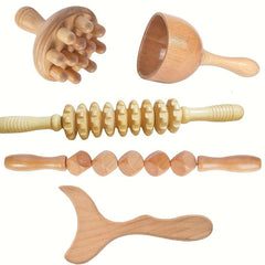 5pcs Set Wood Massage Tools for Muscle Massage