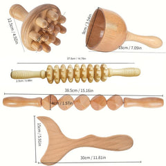 5pcs Set Wood Massage Tools for Muscle Massage