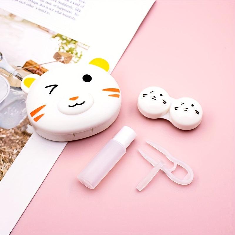 Animals Lens Box With Tweezers - Portable Companion Box for Travel
