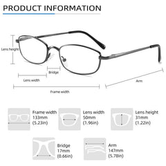 4Pack Lightweight Metal Frame Reading Glasses Classic Design for Men and Women