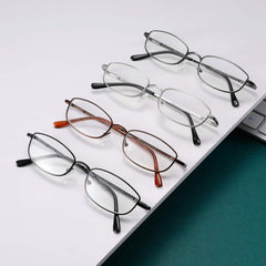 4Pack Lightweight Metal Frame Reading Glasses Classic Design for Men and Women