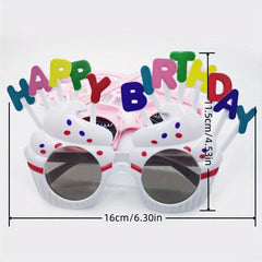 Birthday Cake Glasses Funny Party Props Dress Up Accessory