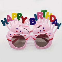 Birthday Cake Glasses Funny Party Props Dress Up Accessory