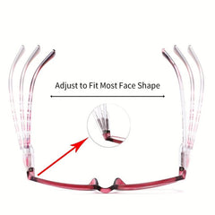 Light Blocking Ladies Reading Glasses Spring Hinge Anti Glare UV Eyeglasses