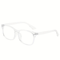 Clear Lens Glasses Square Frame Metal Decorative Glasses