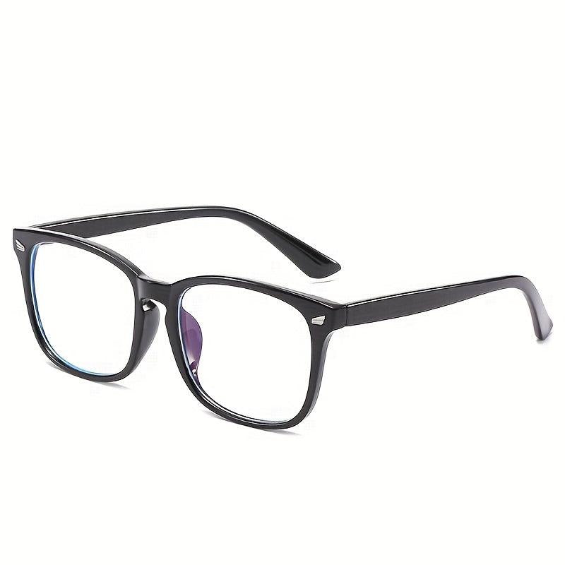 Clear Lens Glasses Square Frame Metal Decorative Glasses