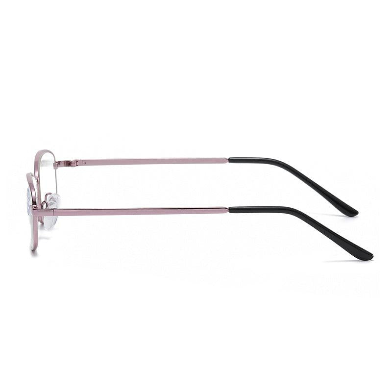 Metal Round Frame Reading Glasses Light Blocking Lens Unisex
