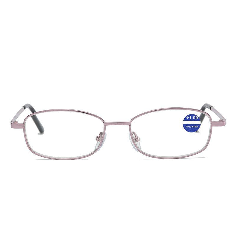 Metal Round Frame Reading Glasses Light Blocking Lens Unisex